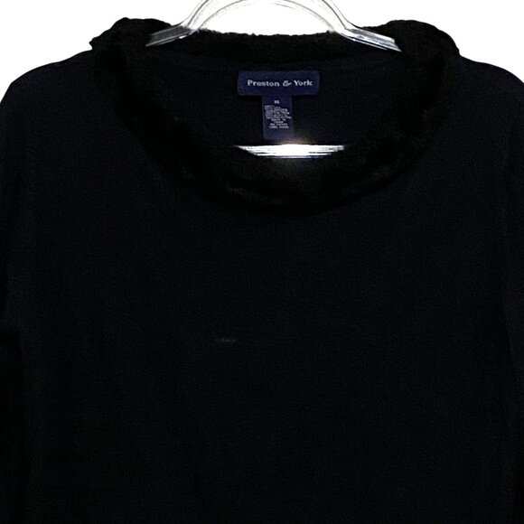 Preston & York Pullover Sweater Womens XL Black Dark Academia Whimsygoth Classic - Picture 2 of 5